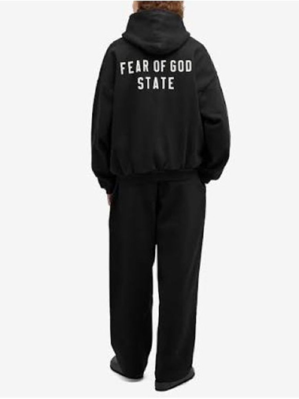 Fear Of God Essentials Heavy Fleece Black Zip-Up Hoodie